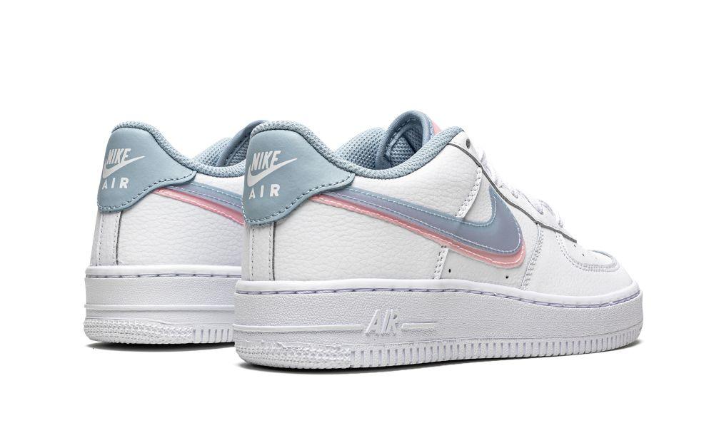 AIR FORCE 1 LV8 GS "Double Swoosh - White / Blue / Pink"